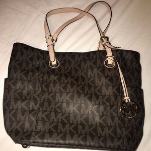 Brown MK logo bag